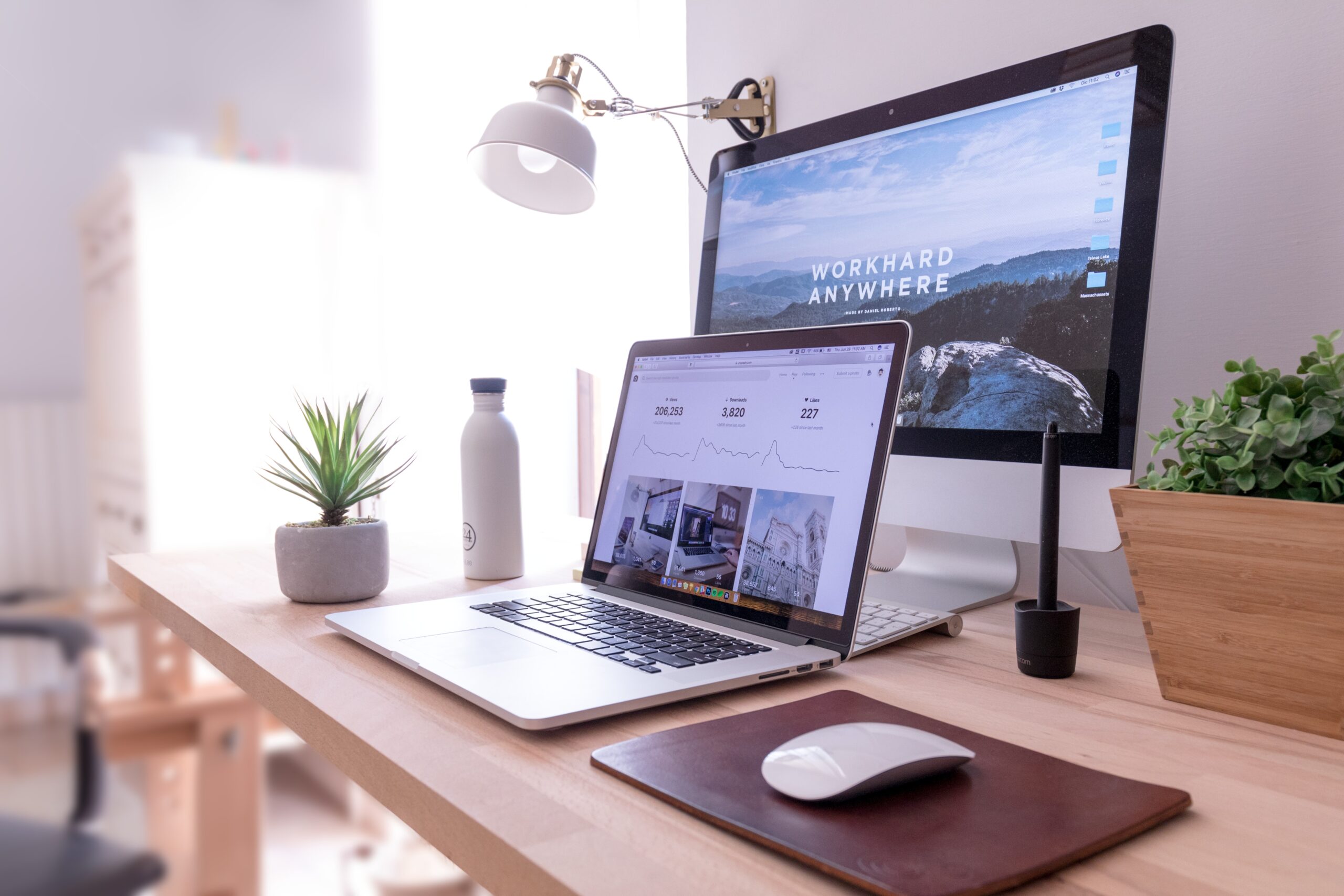 Computers on desk